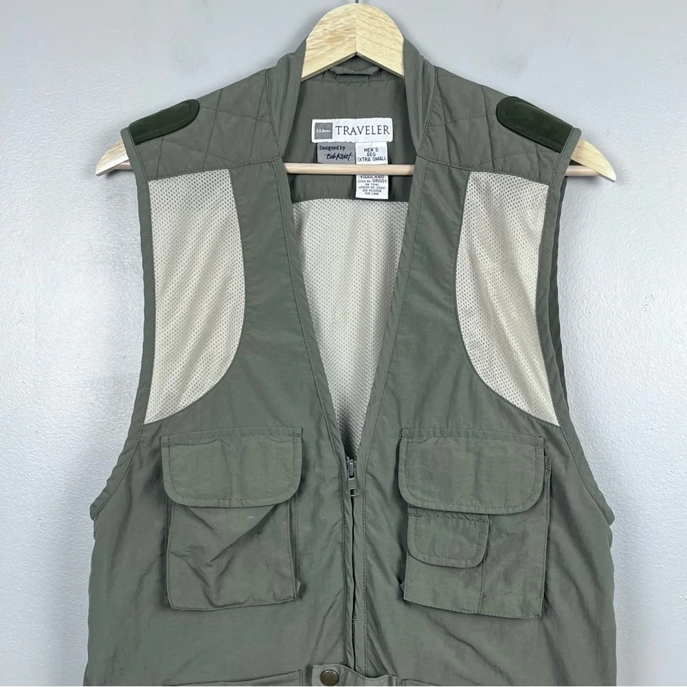 LL Bean Men's Vented Traveler Fishing Utility Vest By Bob Krist Size XS; Outdoor